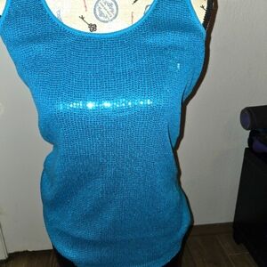 Sparkling Blue Tank Top